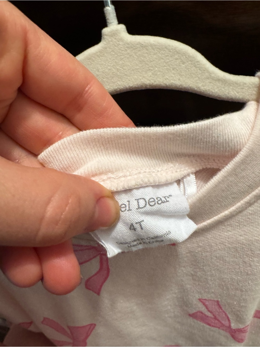 Angel Dear Bow Print Sweatshirt with Pink Tulle - Picture 2 of 2